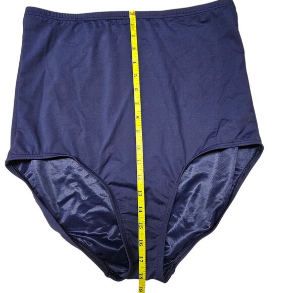 Lands' End High Waisted Swim Brief Navy Women's Size 16 Style #440284 - Picture 6 of 8